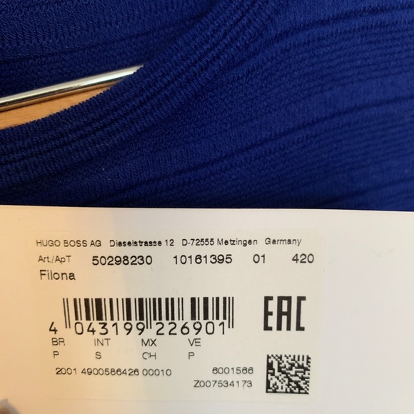 Hugo Boss Blue Dress NWT - Picture 6 of 8